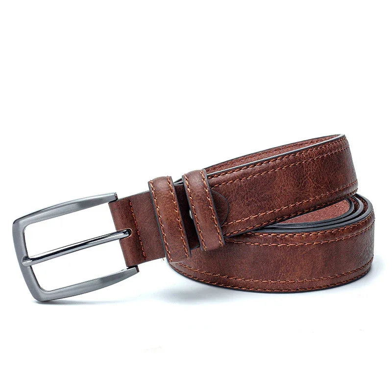 Men's Vintage Vegan Leather Belt - Greenwood Supply Co.