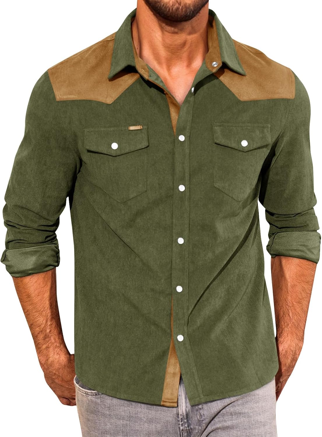 The Maverick Corduroy Western Snap Shirt - Greenwood Supply Co.