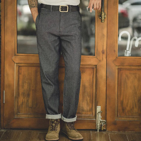 Maden Men's Vintage 12.8oz Herringbone Jeans Straight Straight Taper - Greenwood Supply Co.