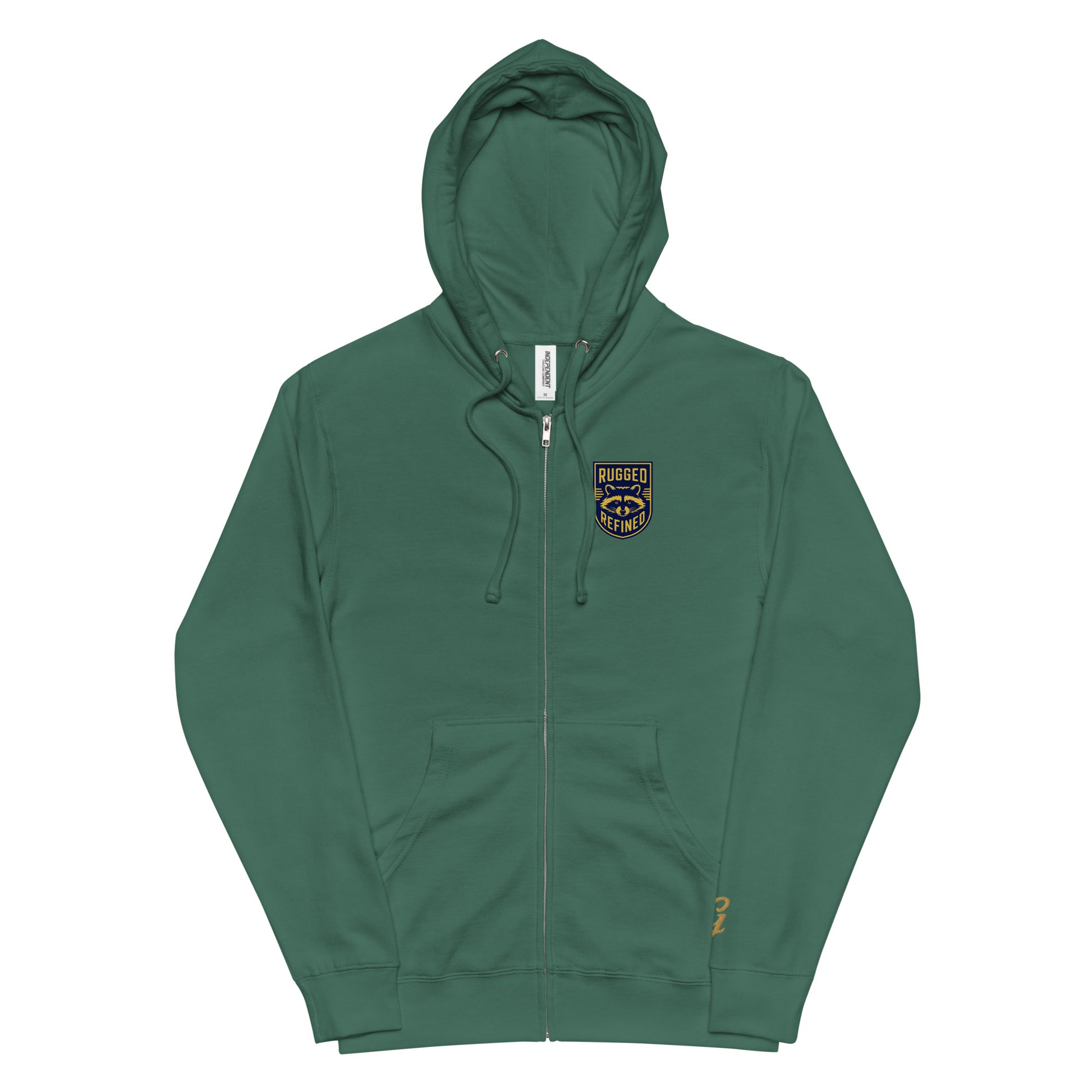 Greenwood Feece Zip Hoodie - blue and gold crest - Greenwood Supply Co.