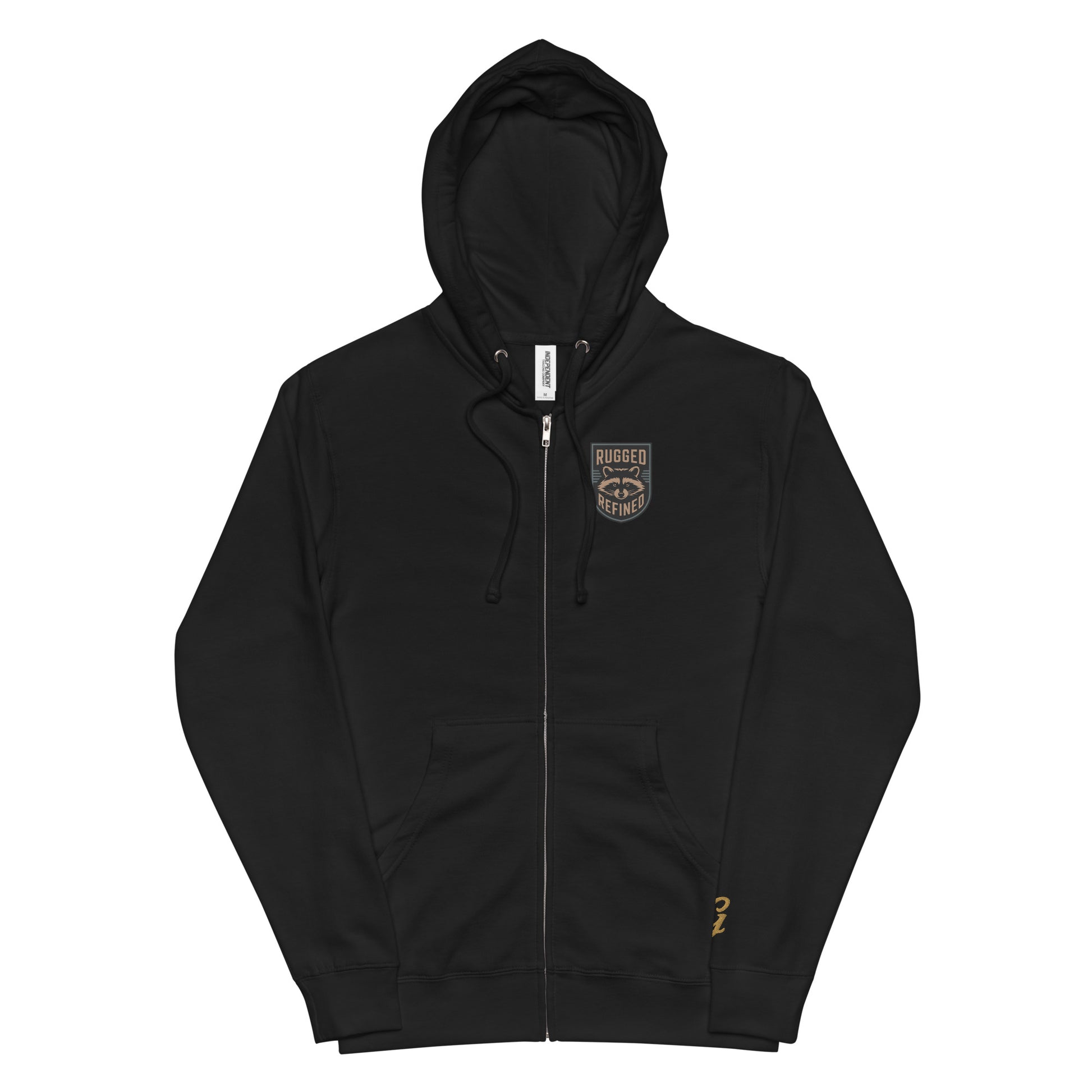Greenwood Feece Zip Hoodie - blue and gold crest - Greenwood Supply Co.