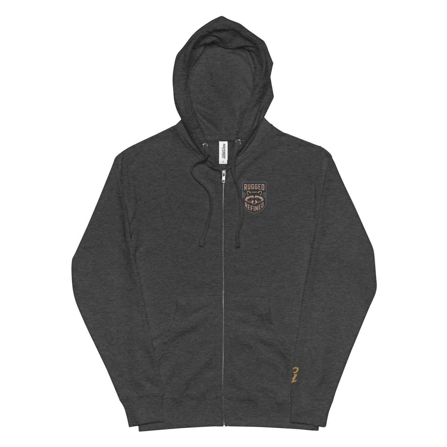 Greenwood Feece Zip Hoodie - blue and gold crest - Greenwood Supply Co.
