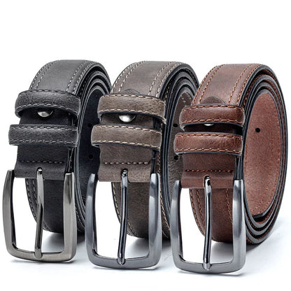 Men's Vintage Vegan Leather Belt - Greenwood Supply Co.