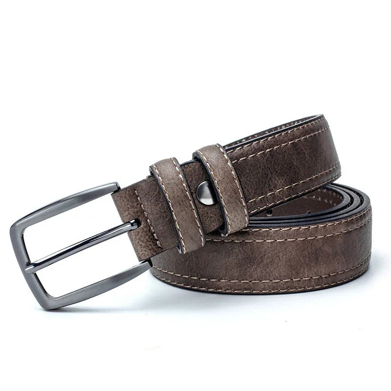 Men's Vintage Vegan Leather Belt - Greenwood Supply Co.