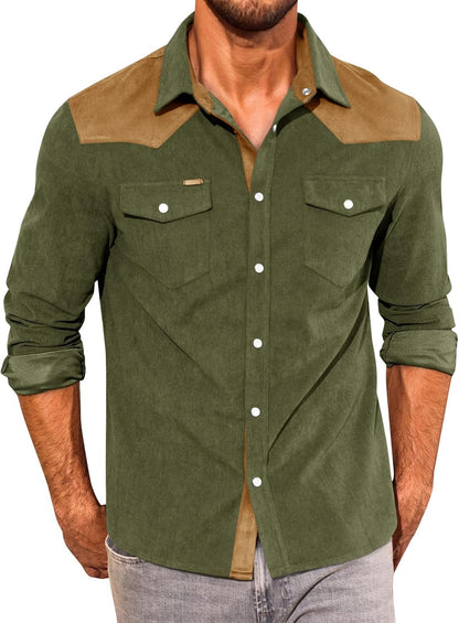 The Maverick Corduroy Western Snap Shirt - Greenwood Supply Co.