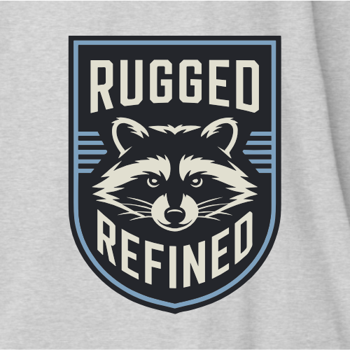 Greenwood Ringer Tee - Grey and Blue Crest - Greenwood Supply Co.