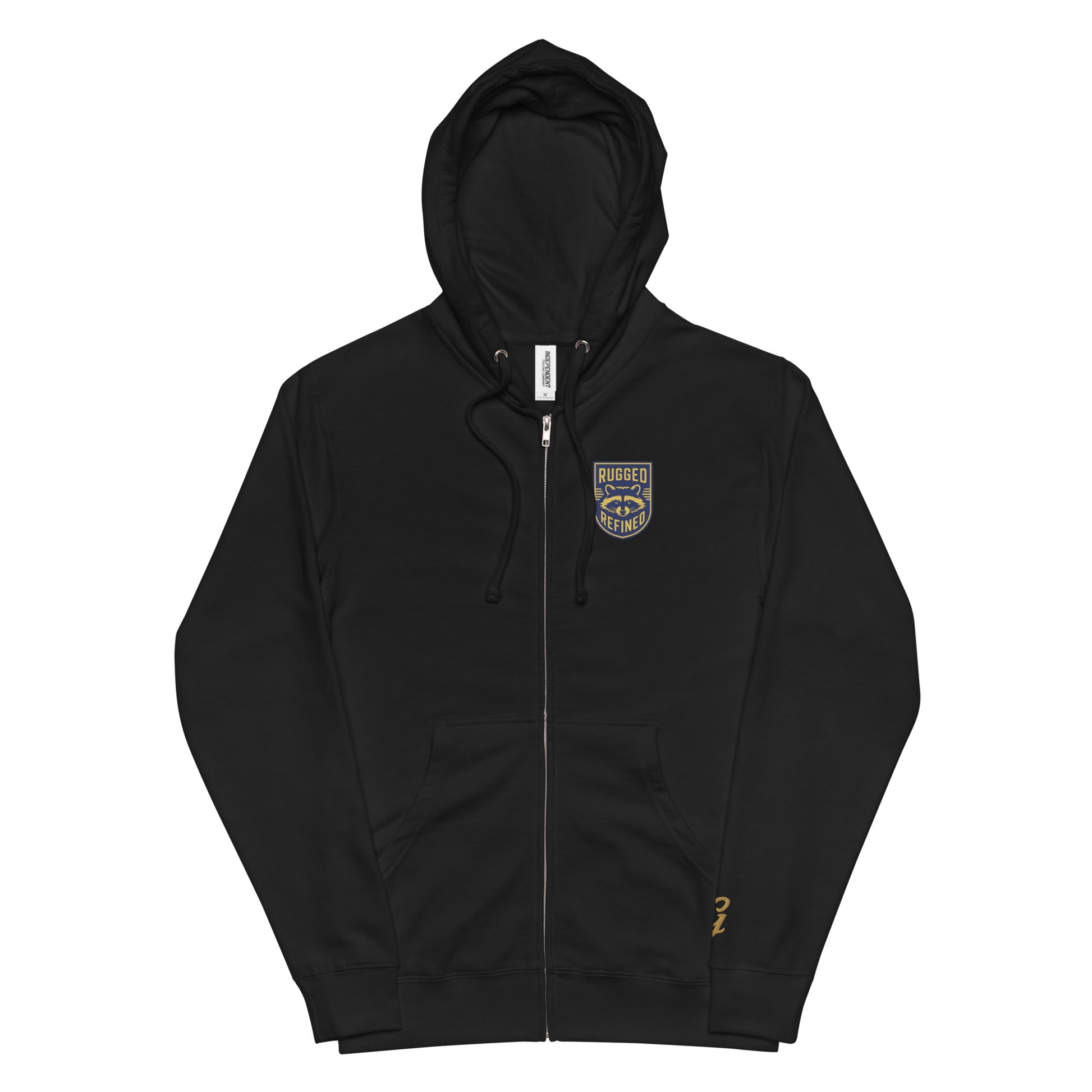 Greenwood Feece Zip Hoodie - blue and gold crest - Greenwood Supply Co.