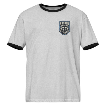 Greenwood Ringer Tee - Grey and Blue Crest - Greenwood Supply Co.
