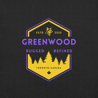 Apex Badge Heritage T-Shirt in Purple and Gold - Greenwood Supply Co.