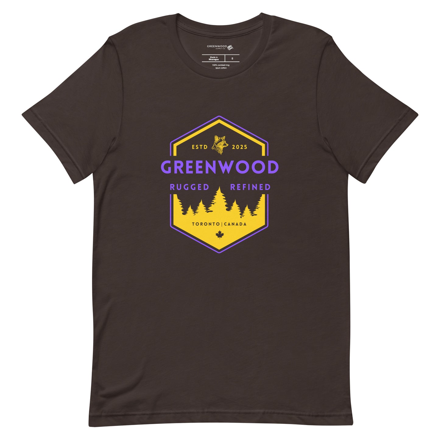 Apex Badge Heritage T-Shirt in Purple and Gold - Greenwood Supply Co.