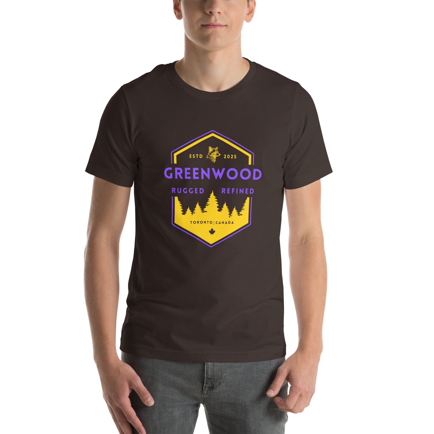 Apex Badge Heritage T-Shirt in Purple and Gold - Greenwood Supply Co.